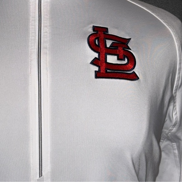 CUTTER & BUCK STL Cardinals Women's Adapt Eco Knit Half-Zip Top - White XXXL - Picture 3 of 14